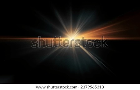 Light flare Glowing light explodes Light effect ray shining sun