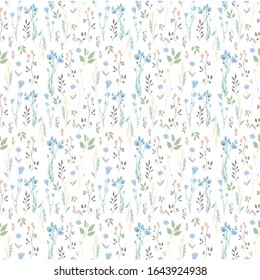 Cute Small Flower Pattern On Background Stock Vector (Royalty Free ...