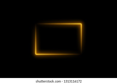 Light frame abstract. Glow effect. Glowing lines. Straight broken lines. LED glare tape. Shining neon streaks. Glowing streaks dark background. Luminous abstract sparkling. Beautiful glowing lines.