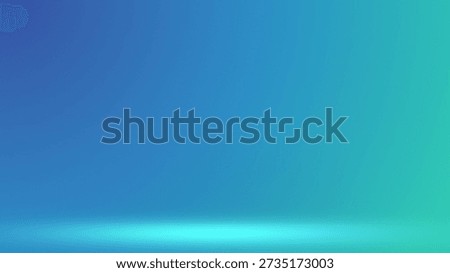 Light green and blue studio stage background with smooth gradient lighting
