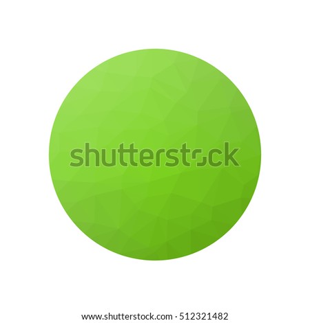 Light green low-poly sphere