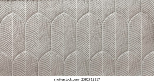 Light grey coconut stalk pattern tiles show repeated curved lines in geometric patterns. Used for decoration, background images and backdrops.