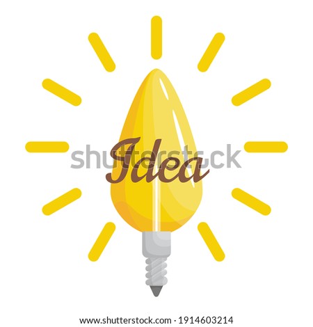 Light lamp creative idea with bulb for website and promotion banners. Effective thinking concept. Bulb icon with innovation idea. business illustration concept