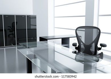 Light Modern Cubicle With A Table And An Armchair In A Time Off