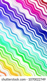 Light Multicolor, Rainbow background with abstract lines. Creative geometric illustration in marble style with gradient. Textured wave pattern for backgrounds.