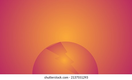 Light Orange Soft Gradient Background With Split Half Circle Image.