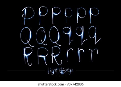 Light Painting Alphabet - Light Serge Font