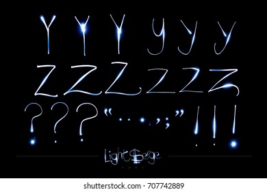 Light Painting Alphabet - Light Serge Font