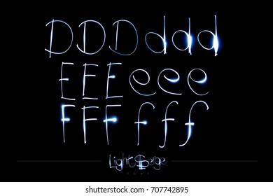 Light Painting Alphabet - Light Serge Font