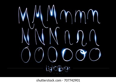 Light Painting Alphabet - Light Serge Font