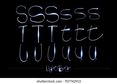 Light Painting Alphabet - Light Serge Font