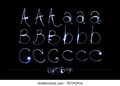 Light Painting Alphabet - Light Serge Font