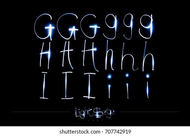 Light Painting Alphabet - Light Serge Font