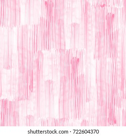 Light pattern watercolour stripes rough hand drawn painting graphic brushes textures effect. Seamless geometric background watercolor lines pink trendy colour. Allover painting wallpaper endless