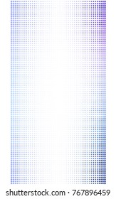 Light Pink, Blue pattern with colored spheres. Geometric sample of repeating circles on white background in halftone style.