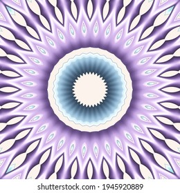 Light Pink And Indigo Kaleidoscope Portrait