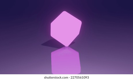 light purple cube and mirror