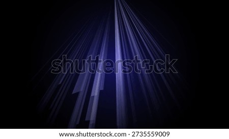 Light rays emanating from dark background creating depth and energy