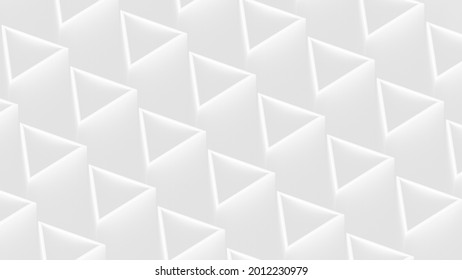 Light Soft Low Contrast Background With Triangular Elements. 3d Rendering