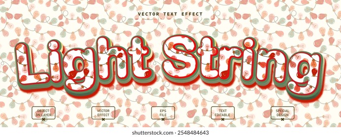 light string 3d text effect