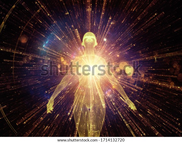 Light Within Series 3d Rendering Human Stock Illustration 1714132720