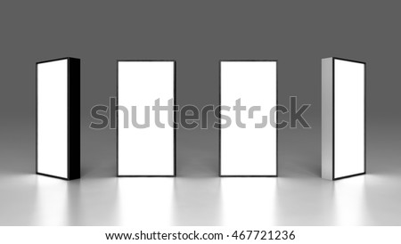Lightbox On Dark Background 3D rendering