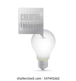 lightbulb idea creative thinking message illustration design bubble graphic