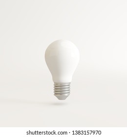 Lightbulb On White Background. 3d Rendering