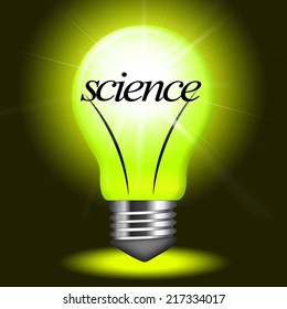 Lightbulb Science Representing Physicist Chemistry And Biologist