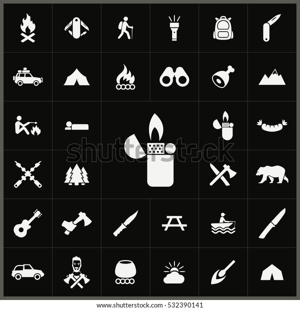 lighter icon. camping icons universal set for web\
and mobile