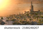 Lighthouse of Alexandria.
3d render Illustration.
