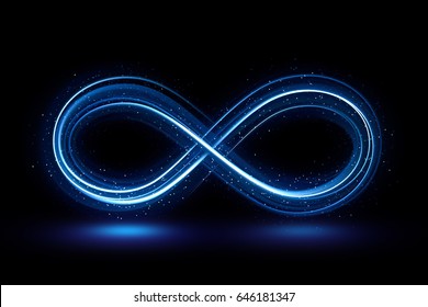 Lighting 3d Infinity Symbol Beautiful Glowing Stock Illustration ...