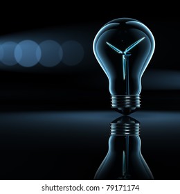 lighting windmill in a bulb