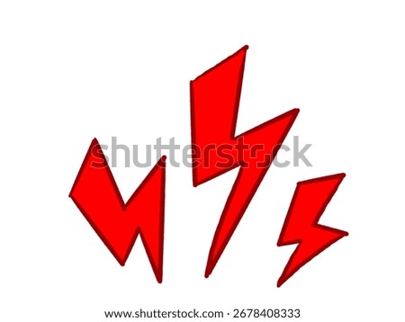 Lightning, angry pattern, cute hand dr
