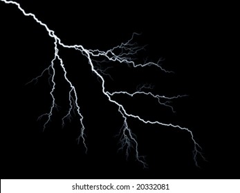 Set Lightnings Thunderstorm Lightnings Magic Bright Stock Vector ...