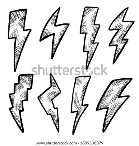 Image, Stock Photo Electricity, graffiti and light