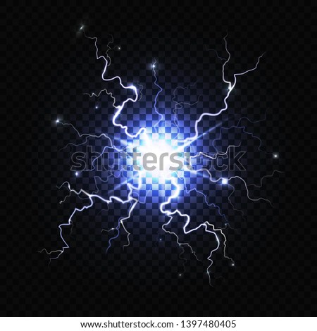 Lightning bolt isolated. Thunder flash electricity spark strike light blitz electric flare night energy flash lightning storm