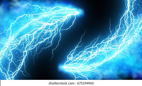 lightning effects. 3d illustration, 3d rendering