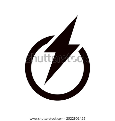 Lightning isolated vector icon. Electric bolt flash icon. Power energy symbol. Thunder icon. Circle concept