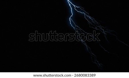 lightning over the black background