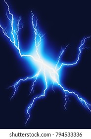 Lightning Flash Bolt Thunderbolt Blue Lightning Stock Vector (Royalty ...