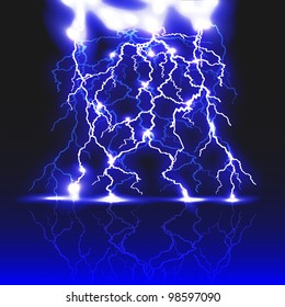 Lightning Text Frame Background Vector Eps10 Stock Vector (Royalty Free ...