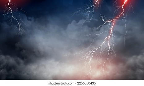 Lightning, thunder cloud dark cloudy sky