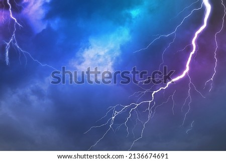 Lightning, thunder cloud dark cloudy sky