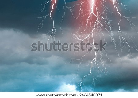 Lightning, thunder cloud dark cloudy sky