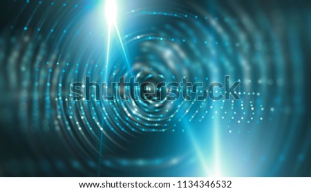 Lights Blue Background With Rays. Flash Light. Illustration Beautiful.