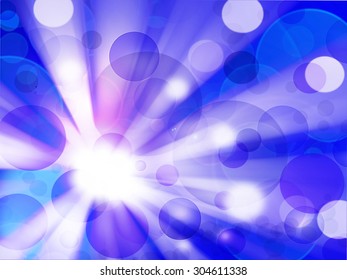 Lights on blue background