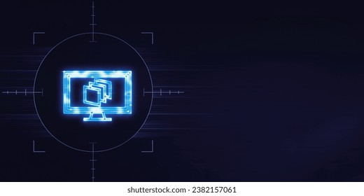 Lightweight software icon, 3d image neon sign