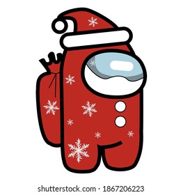 80 Collections Among Us Santa Coloring Pages  Free