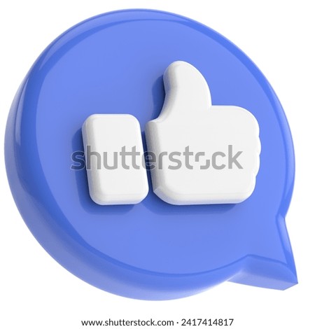 like button. like icon. 3D illustration.